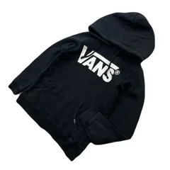 VANS バンズ ロゴ スウェット プルオーバー パーカー ブラック レディース M 秋冬 スポーツ アメカジ 大人カジュアル ストリート■A354