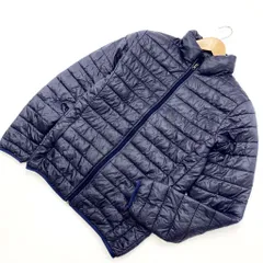 ユニクロ UNIQLO レディース 中綿ジャケット ネイビー 濃紺 細身 好シルエット Mサイズ シンプルな防寒アイテム♪■AM195