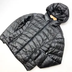 ユニクロ ☆ UNIQLO ウルトラ ライトダウンジャケット パーカー S クロームブラック ダークグレー 合わせやすいモノトーンカラー♪■AM204