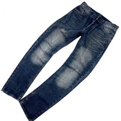 ■H&M &デニム 【細身 最高のキレイめシルエット♪】【履きやすいダーク系の色落ち】テーパード ブラックデニムジーンズ W30-L32■a5