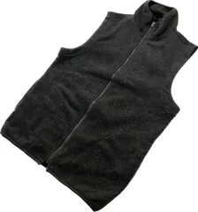 FIRST DOWN ☆ 首まで暖かい◎ フリース ベスト チャコールグレー M 登山 アウトドア キャンプ タウンユース 人気 ファーストダウン■BA224