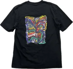 美品 ☆ adidas アドベンチャー MUNCHING MAN グラフィック Tシャツ ブラック 半袖 L スポーツ ストリート アウトドア アディダス■AM286
