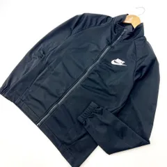 ナイキ ☆ NIKE ジャージ トラックジャケット シンプル ロゴ M ブラック トレーニング ストリート 古着MIX 各種スポーツにも♪■AK210