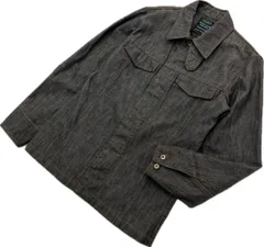 NICOLE CLUB FOR MEN ☆ 洗練されたデザイン◎ ブラック デニムジャケット ジャンパー 48 大人カジュアル 人気 古着ニコルクラブ■BA260