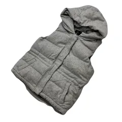 GAP ギャップ グレー レディース ダウンベスト フード付 レディース M 春 秋冬 アメカジ アウトドア スポーツ 着回し タウンユース■AM324