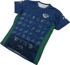 asics ヴィッセル神戸 プラクティスシャツ ブルー - メルカリ