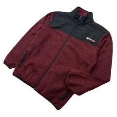 FIRST DOWN ☆ ファーストダウン フリースジャケット エンジ ブラック メンズ L 秋冬 登山 アウトドア キャンプ タウンユース 古着■AE349