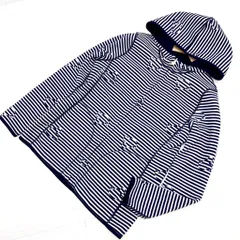 ■ユニクロ × ディズニー レディースXL リバーシブル フリースジャケット ネイビー×ボーダー ミッキー総柄♪ 防寒性良♪■AD109