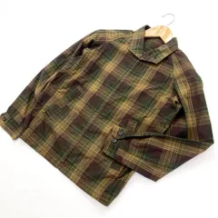 イケてる紳士◎ VAN JAC ☆ ヴァンジャケット チェック ブラウン スウィングトップ ハリントンジャケット メンズ S アメトラ ゴルフ■BB182