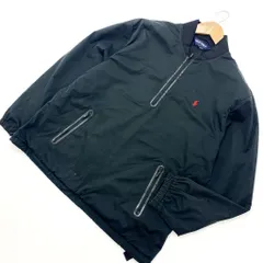 ポロゴルフ POLO GOLF ラルフローレン RALPH LAUREN プルオーバー ナイロンジャケット ブラック Lサイズ 黒 シンプル■BF127