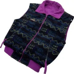 90s ☆ Columbia ☆ リバーシブル フリース ジップアップ ベスト パープル レディース S アウトドア 古着 人気 オールド コロンビア■DD237