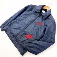ヴィンテージ ☆ アディダス ☆ adidas ナイロンジャケット スポーツ ブルゾン M ネイビー レッド 古着MIX アメカジ アウトドア■D203