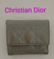 AQS24 クリスチャンディオール カナージュ コンパクトウォレット レディディオール 3つ折り財布