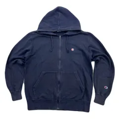 チャンピオン スウェット パーカー ジップアップ メンズ XL ネイビー 濃紺 ●CH125