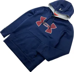UNDER ARMOUR ☆ 運動に最適◎ ポリエステル スウェット パーカー ネイビー SM スポーツ トレーニング バスケ アンダーアーマー■DJ224