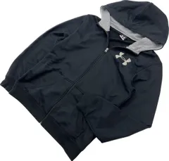 UNDER ARMOUR ☆ ライトウェイト スウェット ジップアップ パーカー ブラック MD スポーツ トレーニング 筋トレ アンダーアーマー■CH80