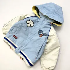 デサント ☆ DESCENTE キッズ 90 スキー ジャケット 防寒 ホワイト ライトブルー かわいいお子さんに♪ 秋冬 アウトドア キャンプ■CF165