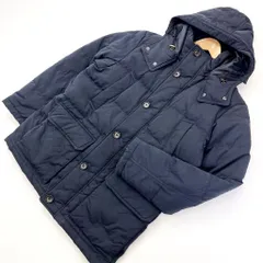 ユニクロ ☆ UNIQLO 厚手 フカフカ ダウンジャケット ダウンパーカー ネイビー 濃紺 ダークネイビー L 秋冬の定番◎ アウトドア■CF212