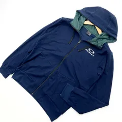 オークリー ★ OAKLEY ベーシックなデザイン◎ フルジップ スウェット パーカー トレーナー M ネイビー 濃紺 スポーツ トレーニング■DA136