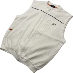 Paradiso ☆ 着まわし万能◎ ホワイト スウェット ジップアップ ベスト 白 L ゴルフ スポーツ トレーニング 休日 人気 パラディーゾ■CF280