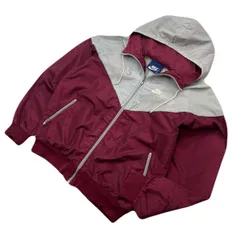 80s NIKE ビンテージ ナイキ 紺タグ ナイロンパーカー アノラック パーカー ジャケット エンジ グレー XL メンズ スポーツ アメカジ■CC302