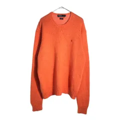 Polo by Ralph Lauren ポロ ラルフローレン ローゲージニット リネンコットンセーター オレンジ(メンズ XL)中古 古着 X5530