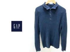 ■GAP ギャップ★細身スリム紺コットンニットセーターL■CD
