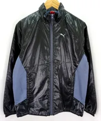 ■PUMA プーマ ブラック ナイロンジャケット キッズ用 子供用 160■DF