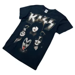 キッス 半袖 Tシャツ ブラック 黒 両面プリント ギルダンボディ ロックT メンズSサイズ【 ロックの殿堂♪ 】 KISS ROCK ●DA356