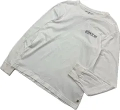 Eddie Bauer ☆ 両面 プリント 長袖 Tシャツ ロンT ロングスリーブ ホワイト S アメカジ 大人カジュアル 古着 エディーバウアー■BM113