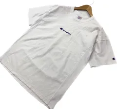 Champion ☆ 刺繍ロゴ◎ 厚手 リバースウィーブ 半袖 Tシャツ ホワイト M アメカジ スポーツ ストリート 古着MIX チャンピオン■CD237