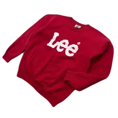 90s Lee リー USA製 ロゴ スウェット シャツ トレーナー レッド 赤 アメリカ製 L ユニセックス アメカジ ストリート 古着 ミックス■DC313