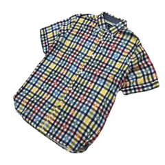 ビームス ハート 半袖シャツ メンズ Mサイズ カラフルチェック 【 夏にピッタリの元気色♪ 】 BEAMS HEART ●DK276