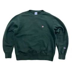 チャンピオン スウェット トレーナー 緑 グリーン メンズ Lサイズ 定番 アメカジ ●CK266