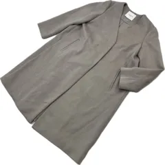 URBAN RESEARCH ☆ DOORS ノーカラー ウール コート ベージュ グレー ワンサイズ レディース 大人カジュアル 人気 アーバンリサーチ■CD311