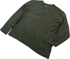 GAP ☆ ギャップ Tシャツ 長袖 カットソー クラシックフィット グリーン メンズ XXL ルーズ 春夏 通年 大人カジュアル 万能 古着■DF280