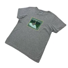 モンベル 半袖 Ｔシャツ グレー キッズ 160cm シンプル 【 キャンププリント♪ 】 MONT-BELL ●DK286