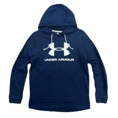 アンダーアーマー スウェット パーカー Mサイズ メンズ ダークネイビー 濃紺 ●DK299