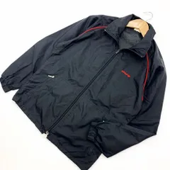 アディダス adidas ブラック ナイロンジャケット 黒 Mサイズ シンプル ビンテージ 80s 80年代 薄手 スポーツウェア■DD139
