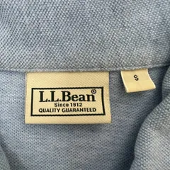 L.L.BEAN エルエルビーン やや厚手 ハーフジップ 半袖シャツ ライトブルー アウトドア Sサイズ 【 シンプル着回し♪ ノームコア 】●DF311