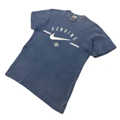 ナイキ 90s ビンテージ 銀タグ 半袖Tシャツ ネイビー フェード メンズMサイズ 【 フロント スウォッシュ♪ 】 古着系の着こなしに ●DF314
