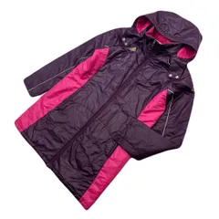 adidas アディダス ベンチコート 中綿 コート パープル ピンク レディース L 秋冬 スポーツ 防寒 応援 観戦 アウトドア キャンプ■DL11