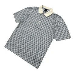 ナイキ ゴルフ 半袖 ポロシャツ ゴルフシャツ 水色 ボーダー メンズ Lサイズ 【 ゴルフのラウンドに♪ 】 NIKE GOLF ●E334