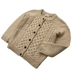 UNITED ARROWS ユナイテッドアローズ ケーブル デザイン ローゲージ ニット カーディガン ベージュ フリーサイズ レディース 秋冬■DH92