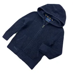 ポロラルフローレン ニットパーカー ダークネイビー キッズ 4/4T 100cm相当 【 オーセンティック 】POLO RALPH LAUREN●DL80