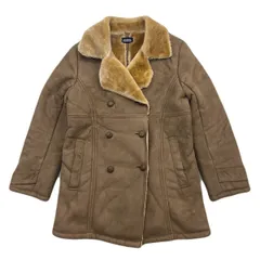 ジャーナルスタンダード フェイクムートン コート ブラウン 茶 フリーサイズ レディース ML相当●EB368