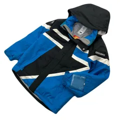 DESCENTE デサント スキーウェア キッズ ジュニア 150 ジャケット フード付 ブルー ブラック 秋冬 レジャー スポーツ 雪遊び 万能■H345