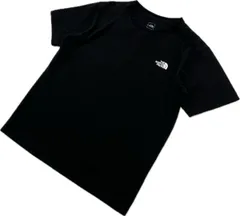 THE NORTH FACE ☆ ロゴ 両面プリント◎ ブラック Tシャツ M 登山 ハイキング トレラン アウトドア キャンプ 人気 ノースフェイス■FE254