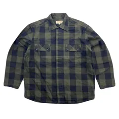 クロロ 長袖シャツ ジャケット 40サイズ メンズ グリーン ブラック 厚手生地 アメカジ ●DL93