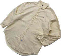 RALPH LAUREN ☆ ラルフローレン ボタンダウン シャツ 長袖 イエロー 16 1/2 33 メンズ 通年 アメカジ ゆるだぼ ストリート 古着■FE285